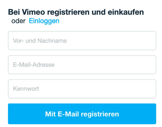 Log-In vimeo